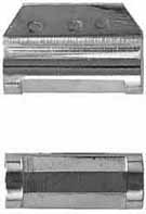 Ramrod pipe, nickel silver, pistol forward pipe with pin lug, octagon, for 5/16" ramrod